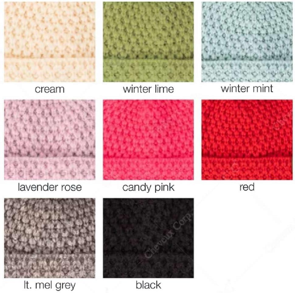 imageCC Unisex Warm Soft Knit Pom Beanie HatWaffle Knit Winter Mint