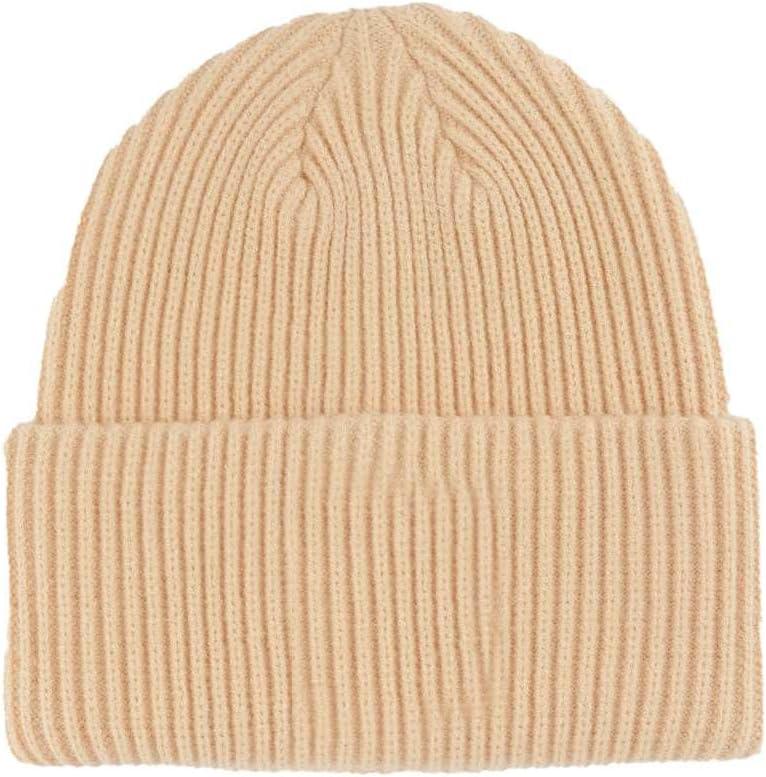 imageCC Unisex Winter Thick Knit Plain Cuff Skull Cap Beanie HatBeige