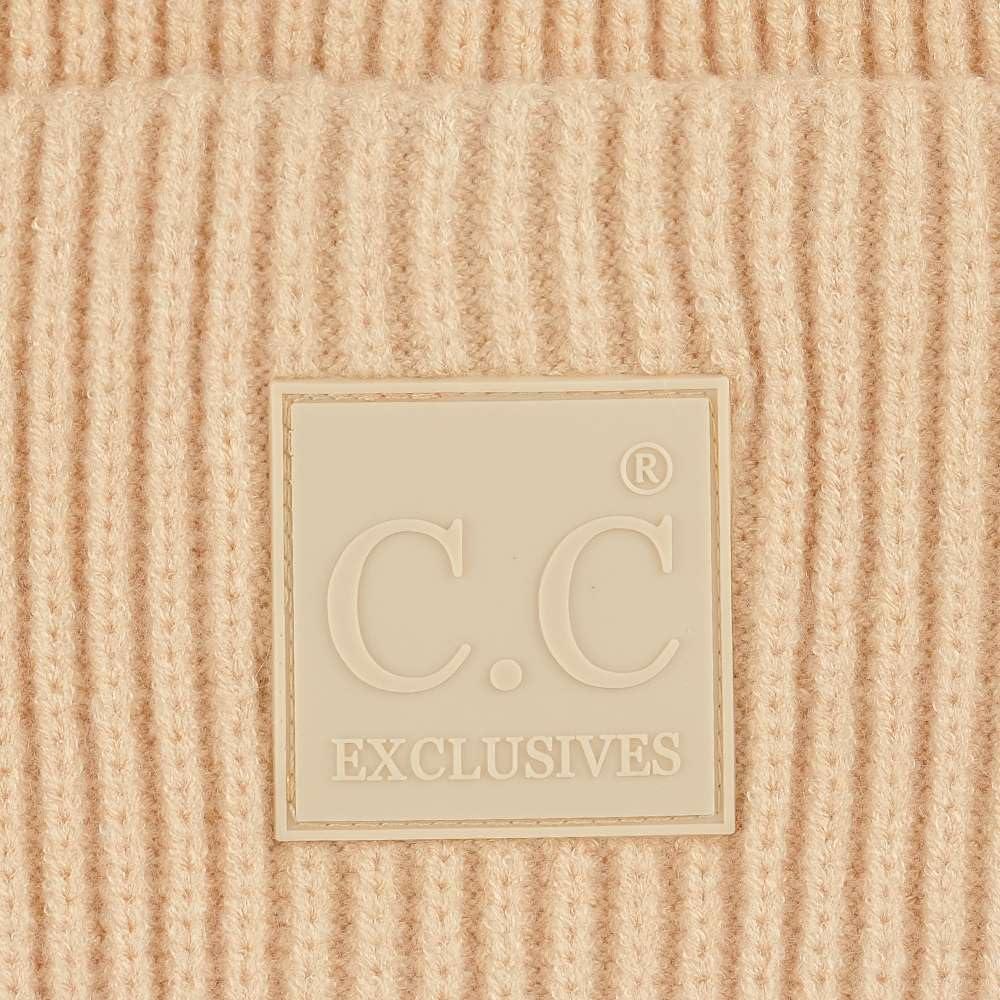 imageCC Unisex Winter Thick Knit Plain Cuff Skull Cap Beanie HatBeige