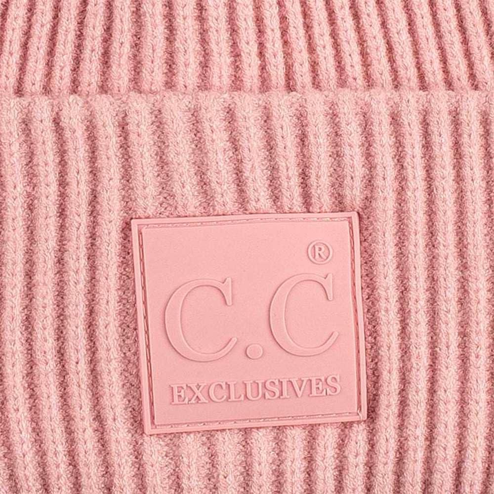 imageCC Unisex Winter Thick Knit Plain Cuff Skull Cap Beanie HatBlush Pink