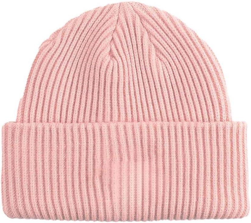 imageCC Unisex Winter Thick Knit Plain Cuff Skull Cap Beanie HatBlush Pink