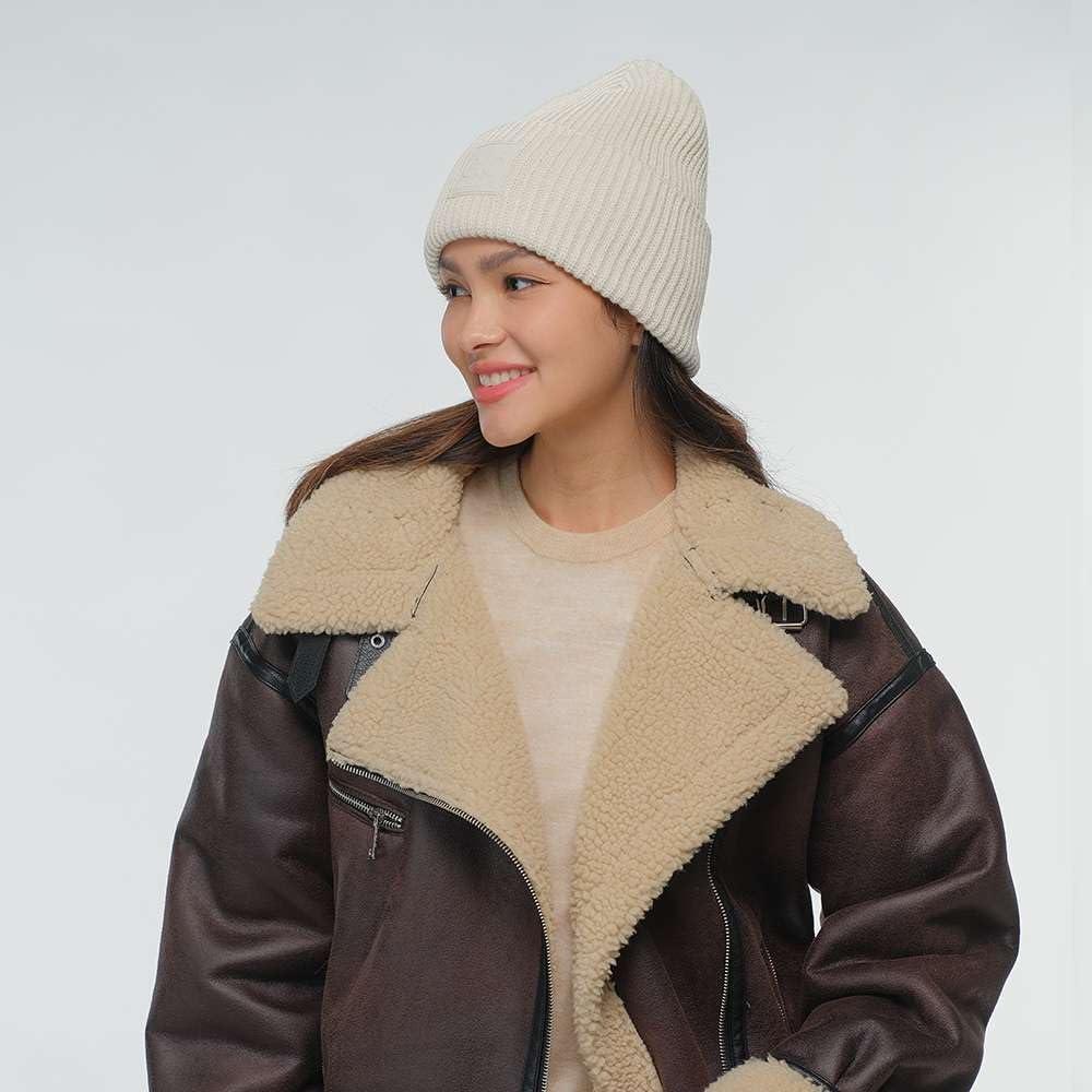 imageCC Unisex Winter Thick Knit Plain Cuff Skull Cap Beanie HatIvory