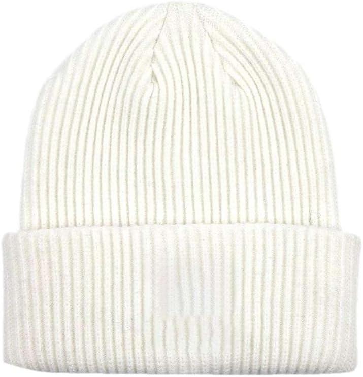 imageCC Unisex Winter Thick Knit Plain Cuff Skull Cap Beanie HatIvory