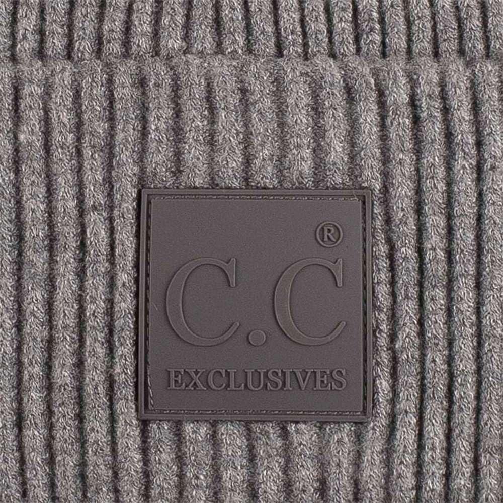 imageCC Unisex Winter Thick Knit Plain Cuff Skull Cap Beanie HatLight Melange Gray