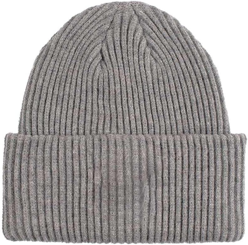 imageCC Unisex Winter Thick Knit Plain Cuff Skull Cap Beanie HatLight Melange Gray