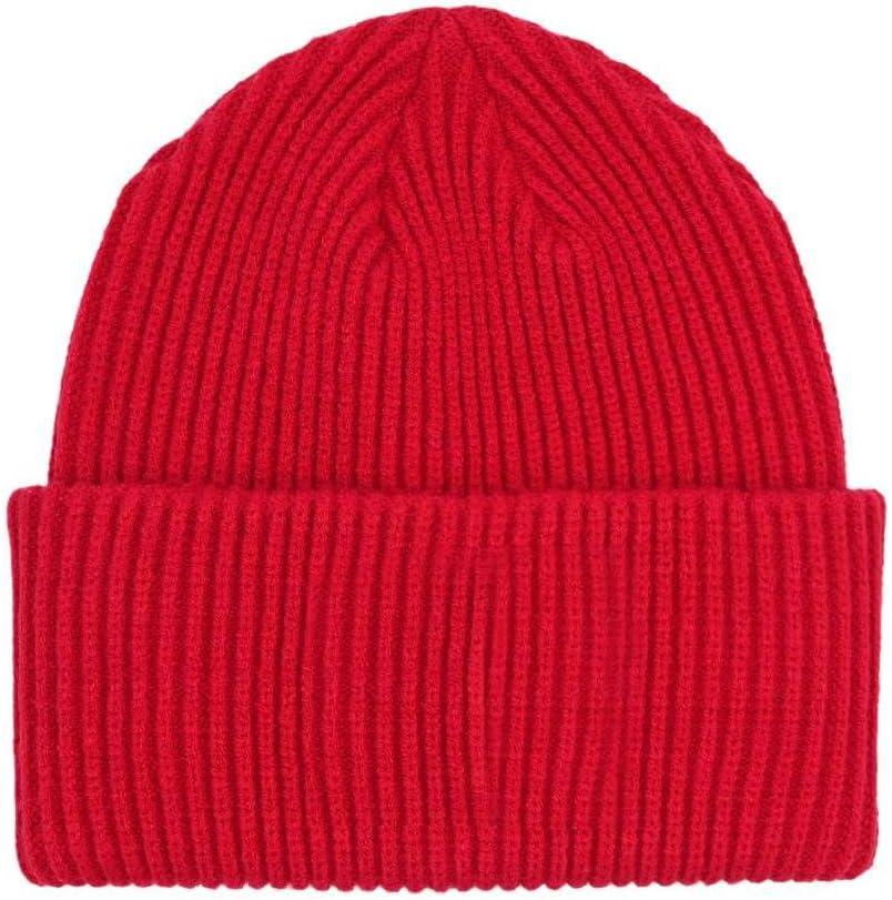 imageCC Unisex Winter Thick Knit Plain Cuff Skull Cap Beanie HatRed