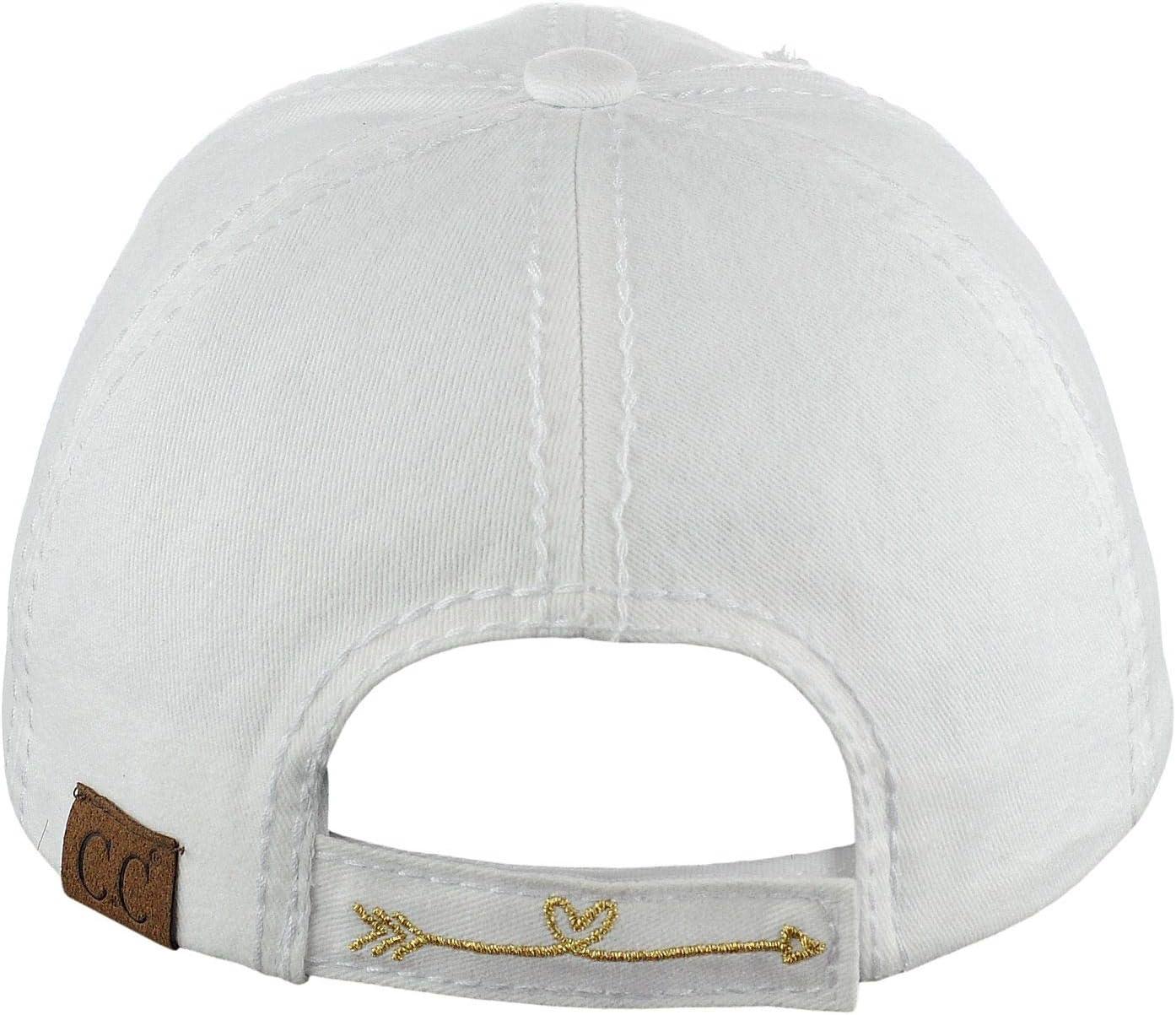 imageCC Womens Distressed Vintage Embroidered Patched Bridal Shower Baseball CapBrideWhite