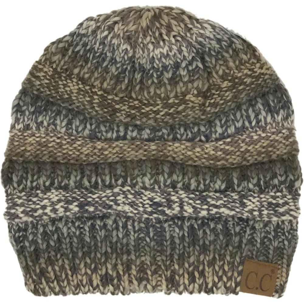imageCC Classic Winter Fall Trendy Chunky Stretchy Cable Knit Beanie HatMix BlackGray