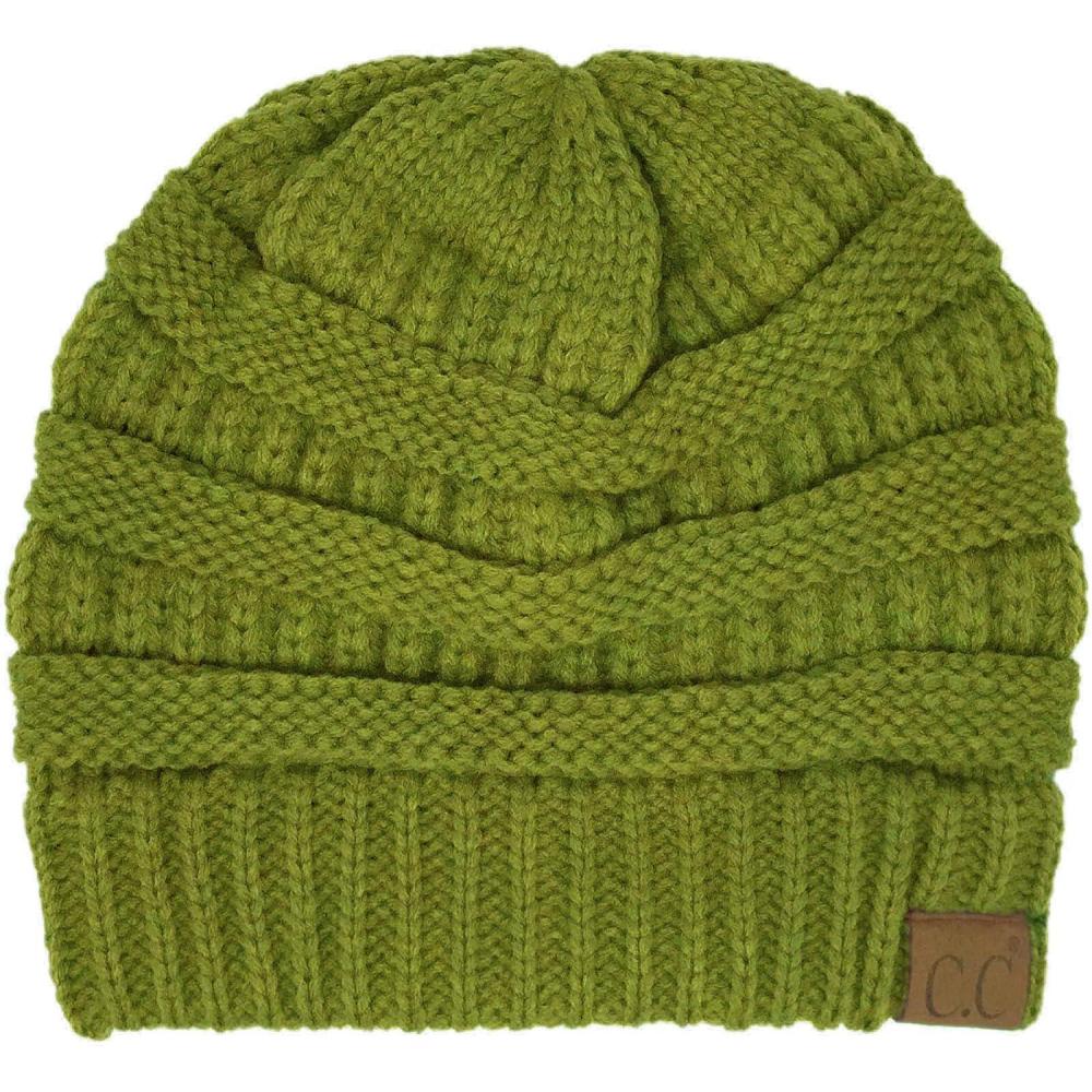 imageCC Classic Winter Fall Trendy Chunky Stretchy Cable Knit Beanie HatSolid Olive
