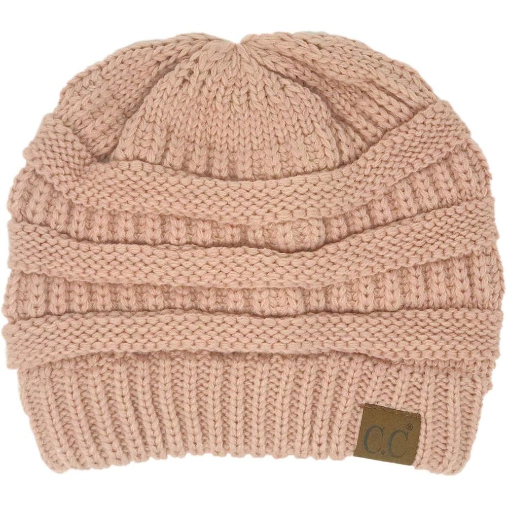imageCC Classic Winter Fall Trendy Chunky Stretchy Cable Knit Beanie HatSolid Rose