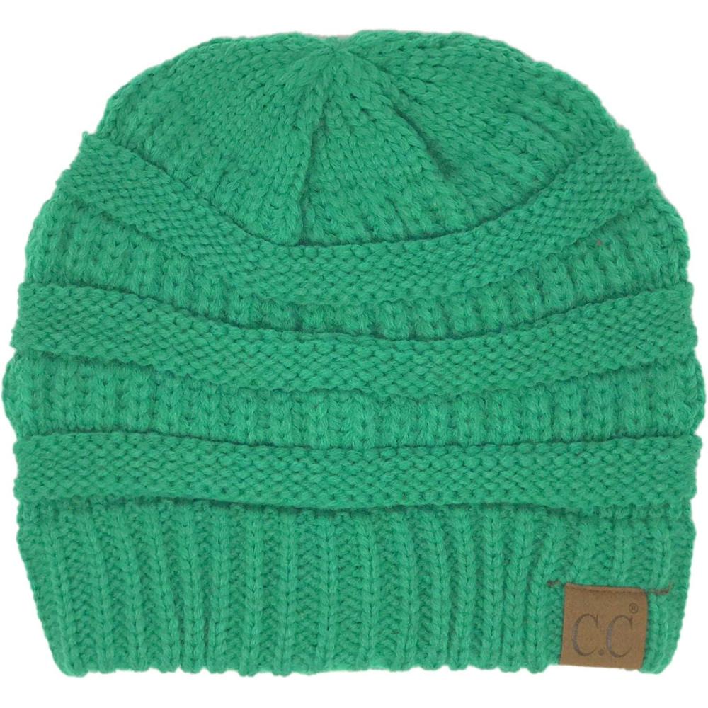 imageCC Classic Winter Fall Trendy Chunky Stretchy Cable Knit Beanie HatSolid Sea Green