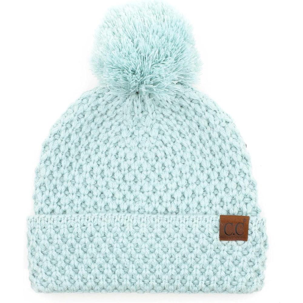 imageCC Exclusives Womens Winter Seed Stitched Confetti Pom Beanie Hat HAT1816HAT2214HAT2085HAT3841Bee Stitch Patternmint