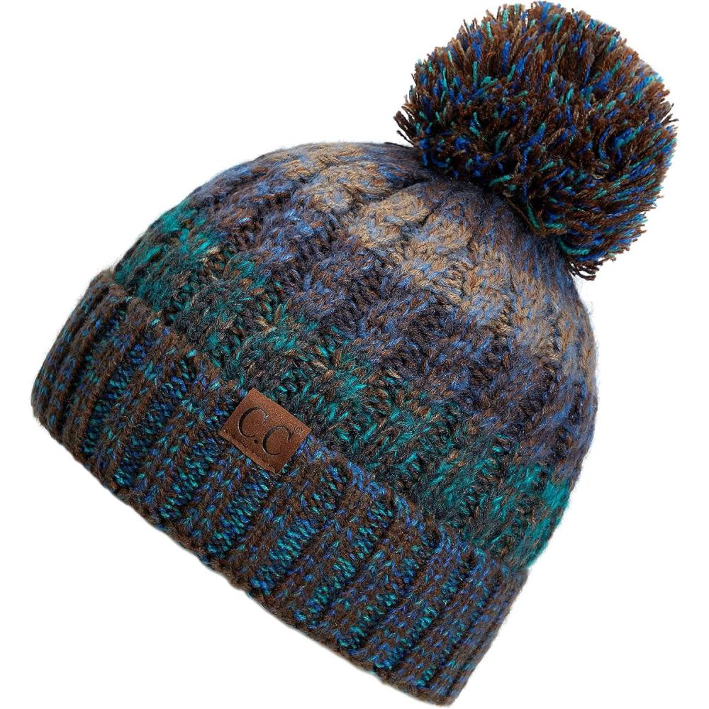 imageCC Exclusives Womens Winter Seed Stitched Confetti Pom Beanie Hat HAT1816HAT2214HAT2085HAT3841Hatteal