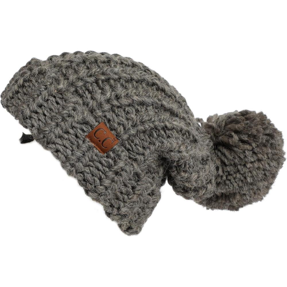 imageCC Exclusives Womens Winter Seed Stitched Confetti Pom Beanie Hat HAT1816HAT2214HAT2085HAT3841Ltmelgrey
