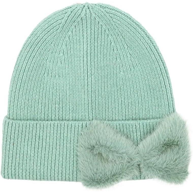 imageCC Faux Fur Bow Winter Beanie for WomenDusty Mint