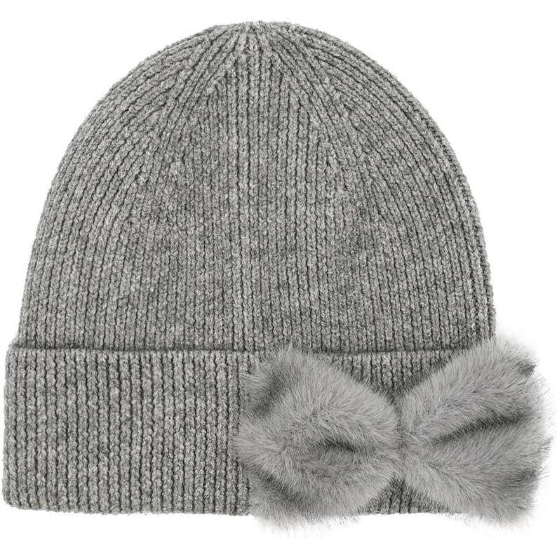 imageCC Faux Fur Bow Winter Beanie for WomenGrey