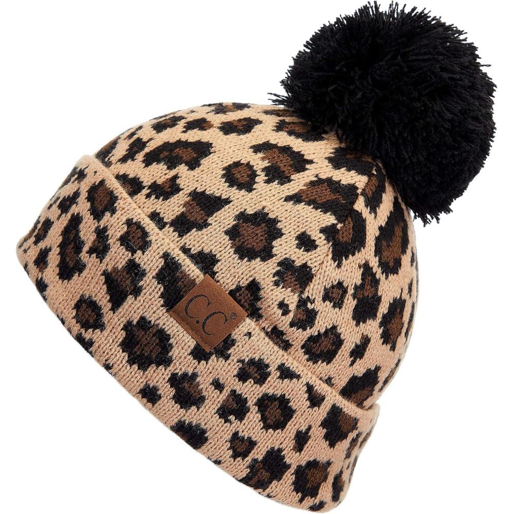imageCC Hatsandscarf CC Exclusives Solid Color Beanie Tail Hat0 Leopard