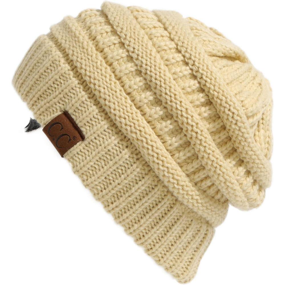 imageCC Hatsandscarf CC Exclusives Solid Color Beanie Tail HatLemonade