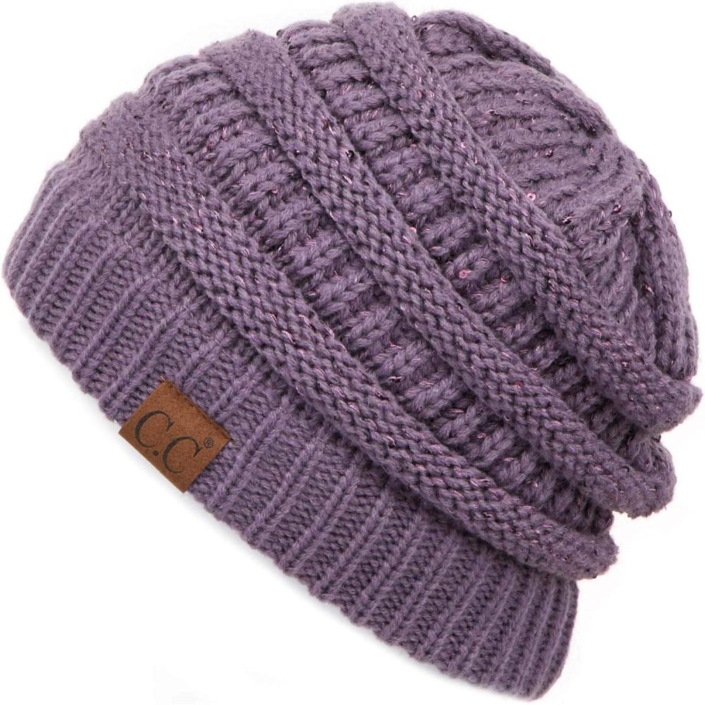 imageCC Hatsandscarf CC Exclusives Solid Color Beanie Tail HatSequin Violet