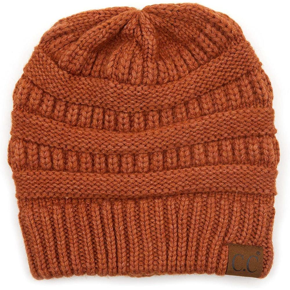 imageCC Hatsandscarf CC Exclusives Solid Color Beanie Tail HatYarnrust Mix