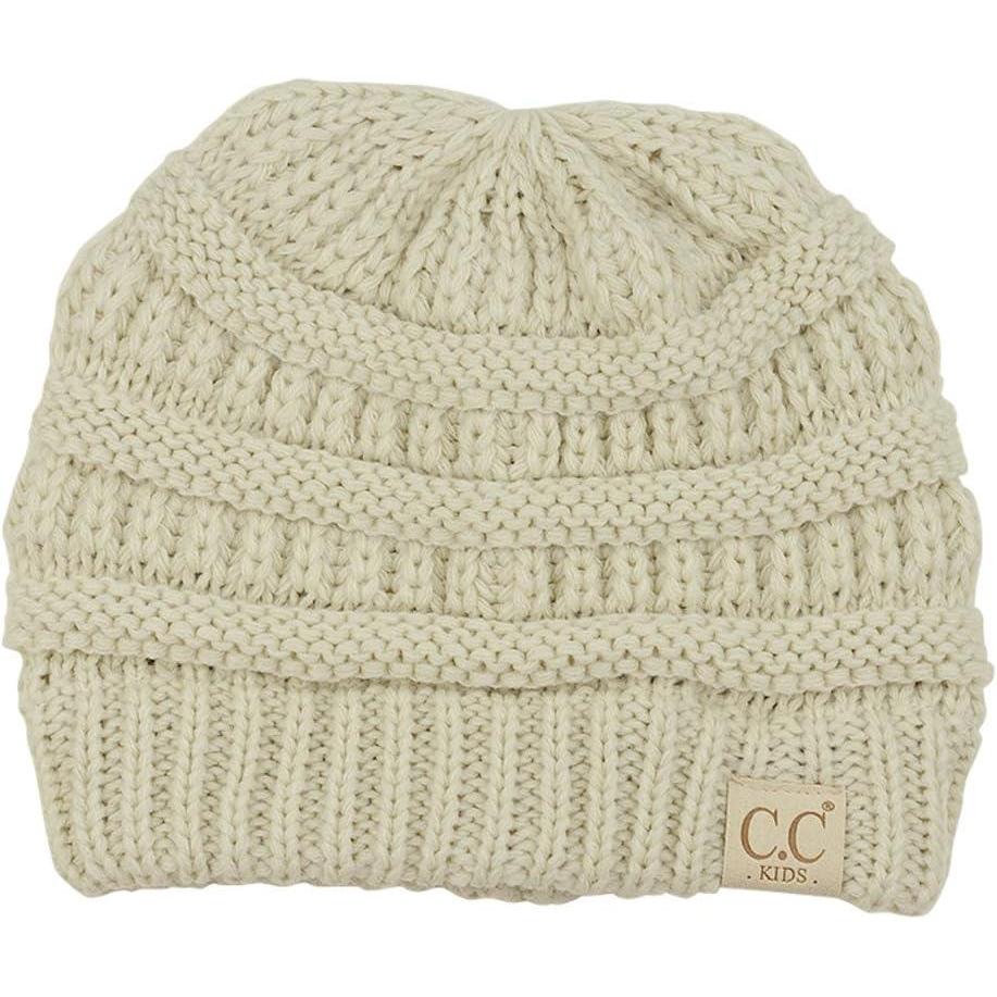 imageCC Kids Cute Warm and Comfy Childrens Knit Ski Beanie HatBeige