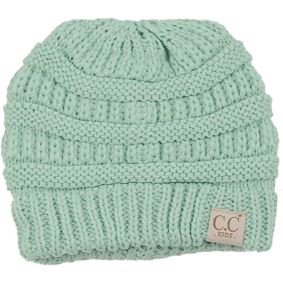 imageCC Kids Cute Warm and Comfy Childrens Knit Ski Beanie HatMint