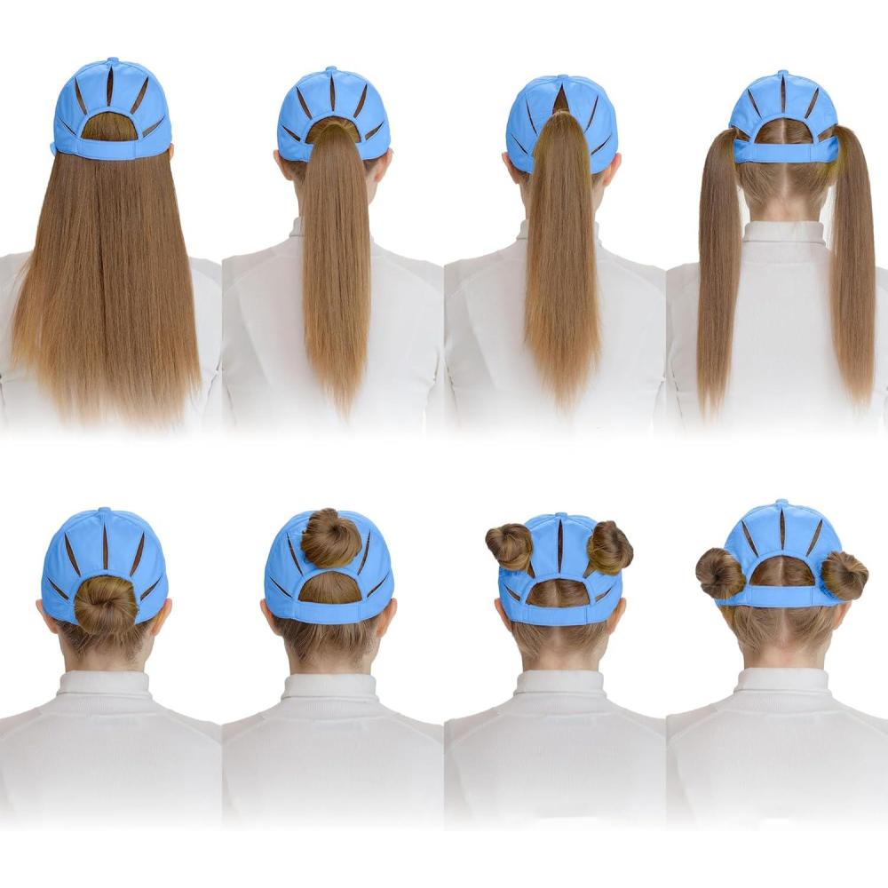 imageCC Ponycap Messy High Bun Ponytail Adjustable Trucker Baseball Cap HatDenim