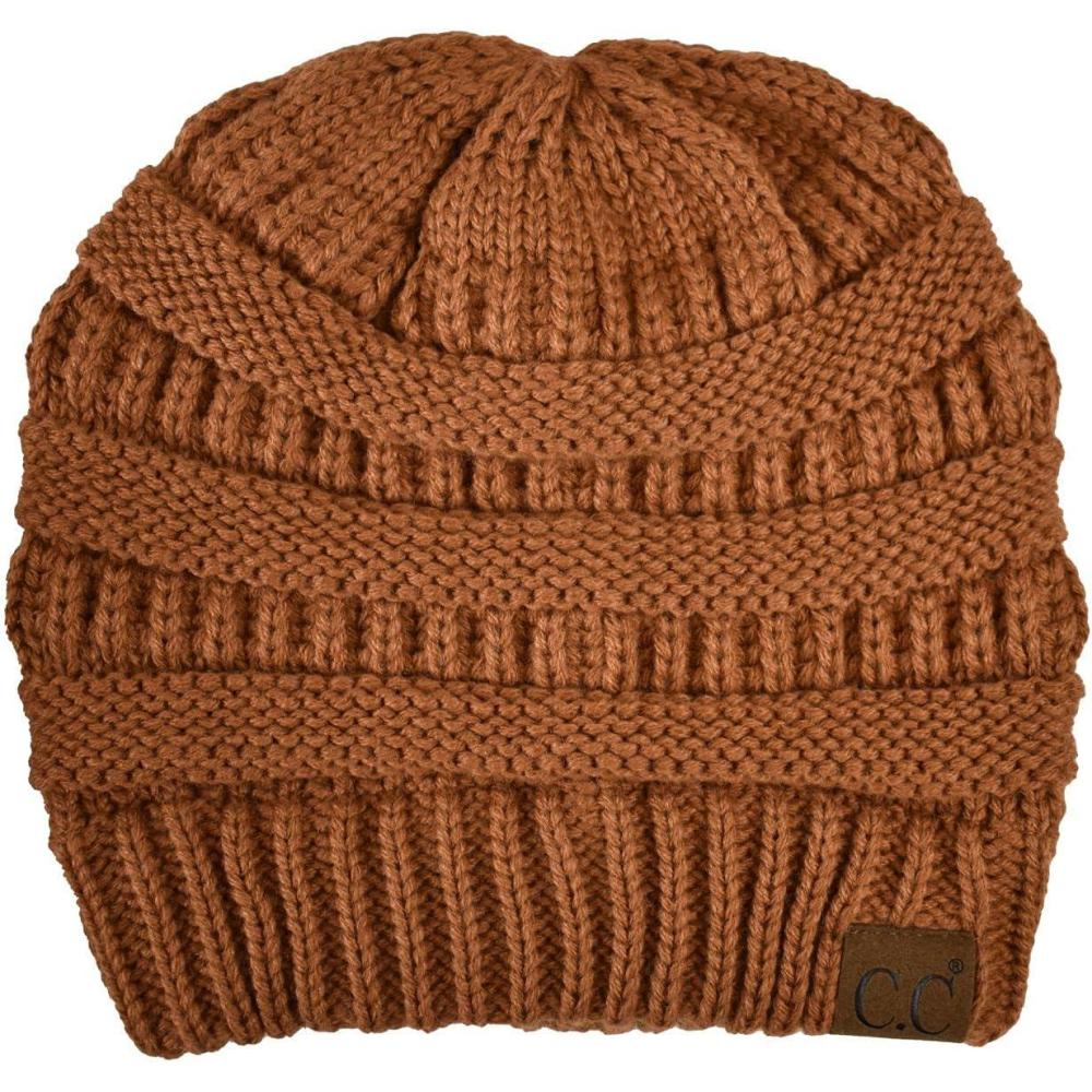 imageCC Trendy Warm Chunky Soft Stretch Cable Knit BeanieClay