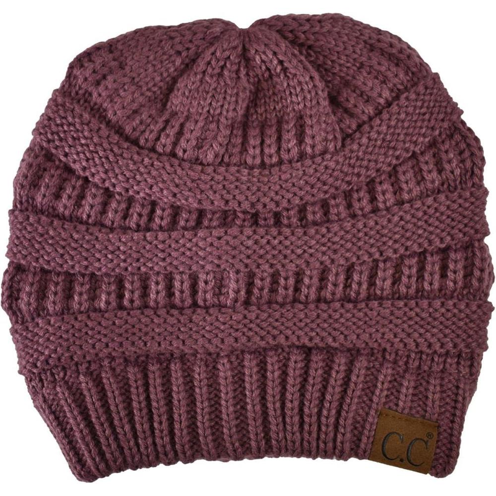imageCC Trendy Warm Chunky Soft Stretch Cable Knit BeanieCoco Berry