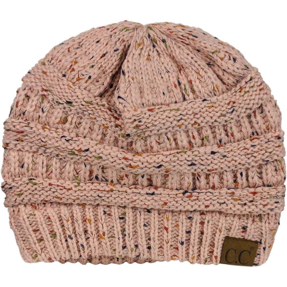 imageCC Trendy Warm Chunky Soft Stretch Cable Knit BeanieConfetti Indi Pink