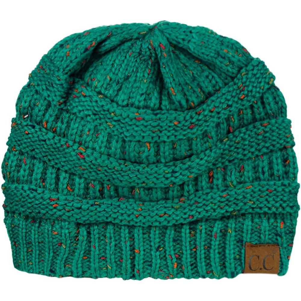 imageCC Trendy Warm Chunky Soft Stretch Cable Knit BeanieConfetti Sea Green