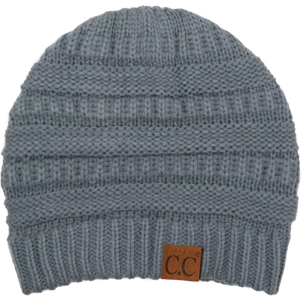 imageCC Trendy Warm Chunky Soft Stretch Cable Knit BeanieDusty Gray