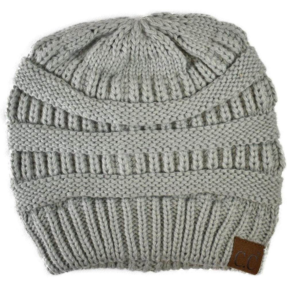 imageCC Trendy Warm Chunky Soft Stretch Cable Knit BeanieMercury