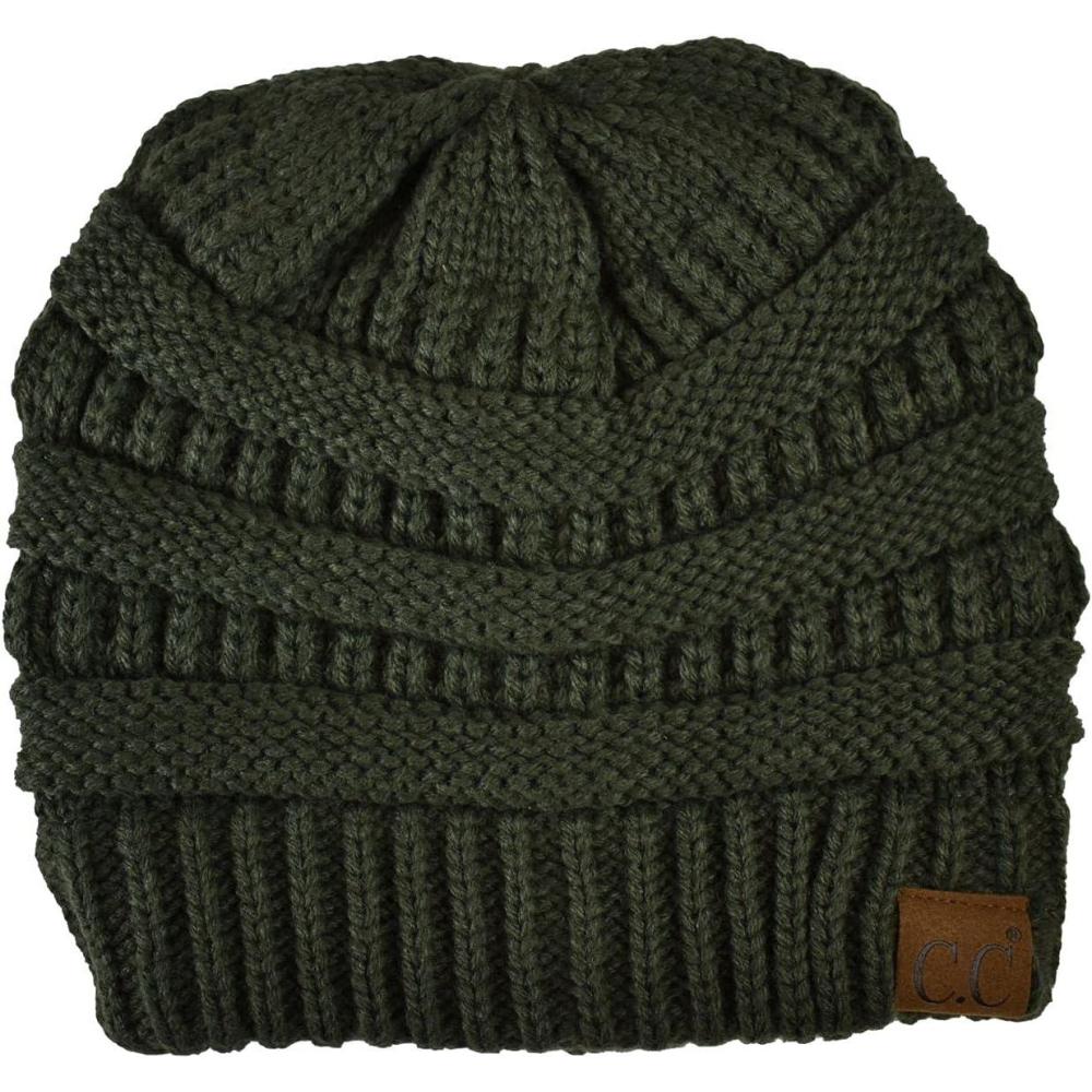imageCC Trendy Warm Chunky Soft Stretch Cable Knit BeanieMoss