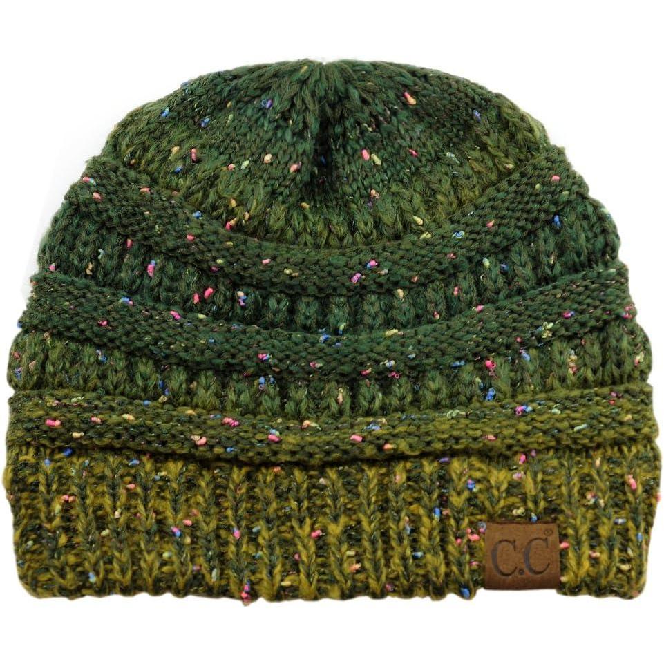 imageCC Trendy Warm Chunky Soft Stretch Cable Knit BeanieOmbre Olive
