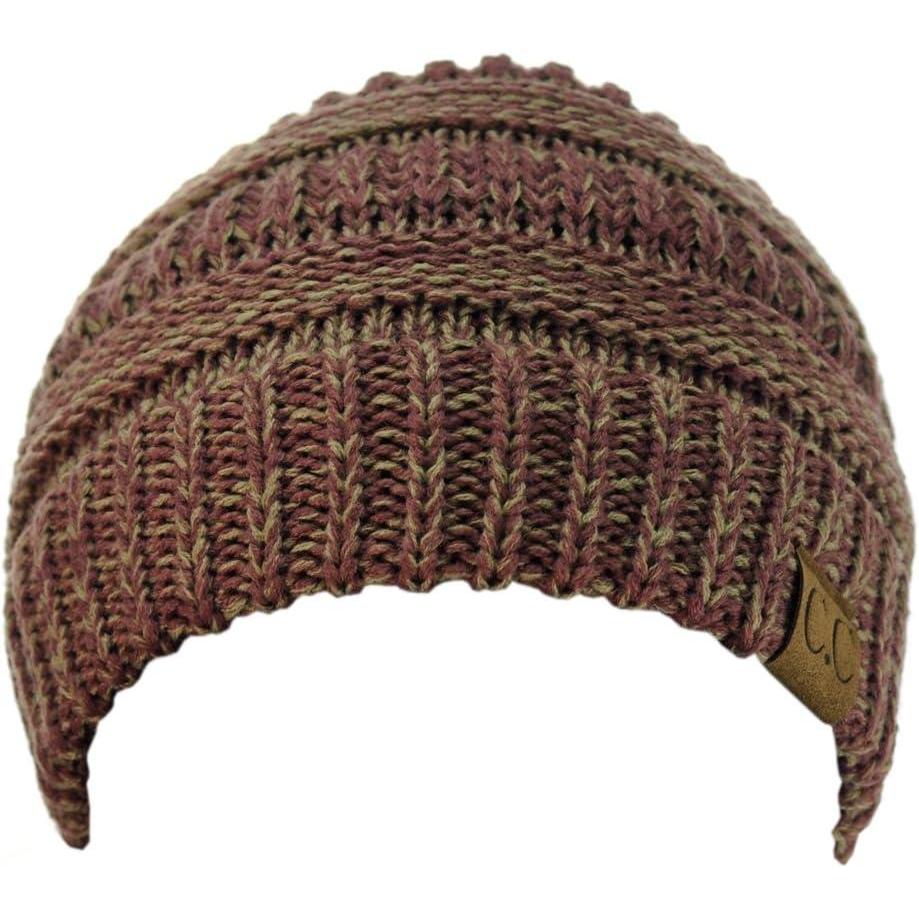 imageCC Trendy Warm Chunky Soft Stretch Cable Knit BeanieRaspberryBeige