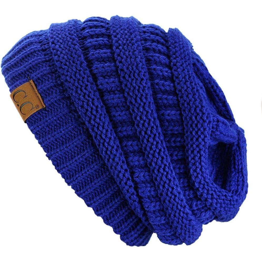 imageCC Trendy Warm Chunky Soft Stretch Cable Knit BeanieRoyal