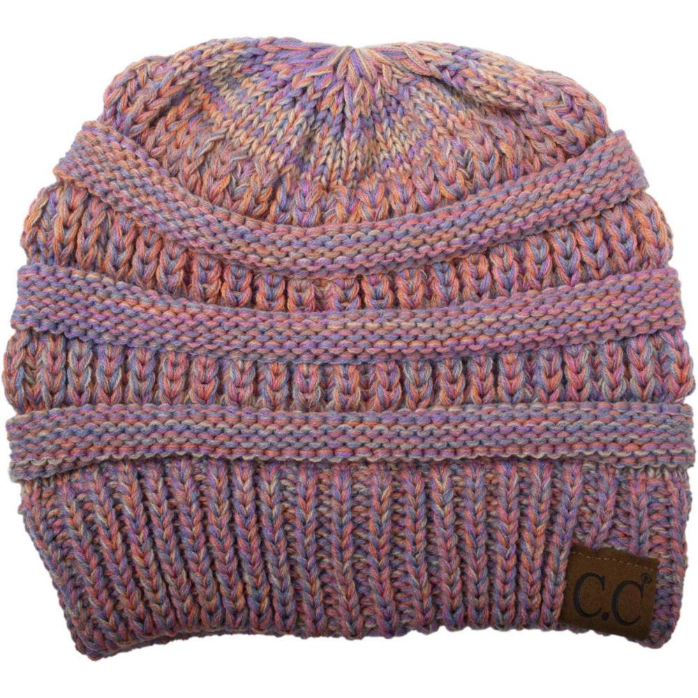 imageCC Trendy Warm Chunky Soft Stretch Cable Knit BeanieSunset Mix
