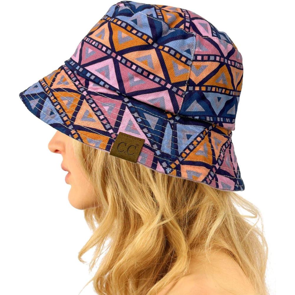 imageCC Unisex Packable Bucket Sun Beach Pool Fisherman HatAztecMauve