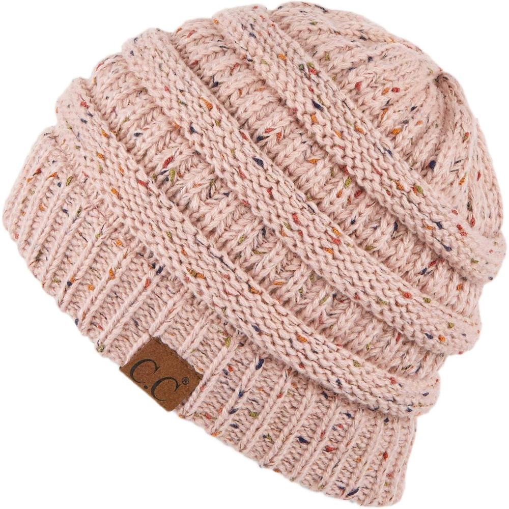 imageCC Unisex Ribbed Confetti Knit Beanie HAT33Indi Pink