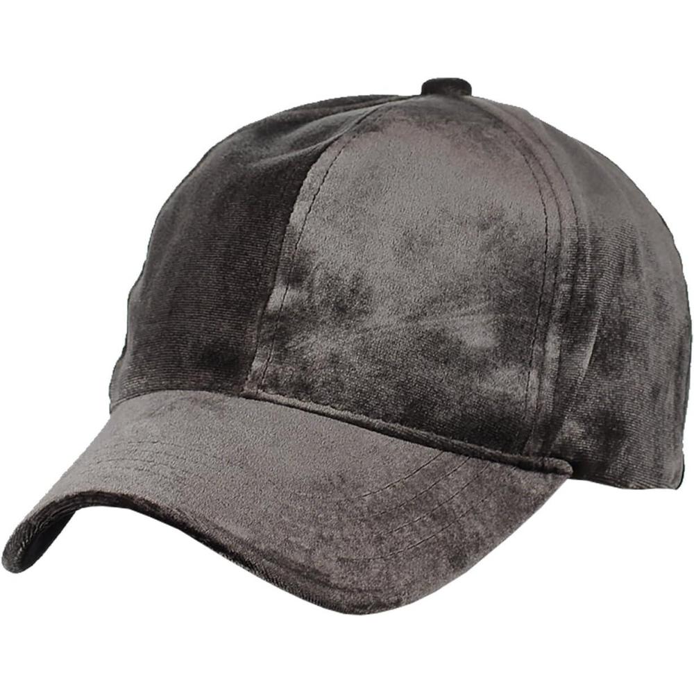 imageCC Unisex Soft Velvet Crushable Blank Adjustable Baseball Cap HatTaupe