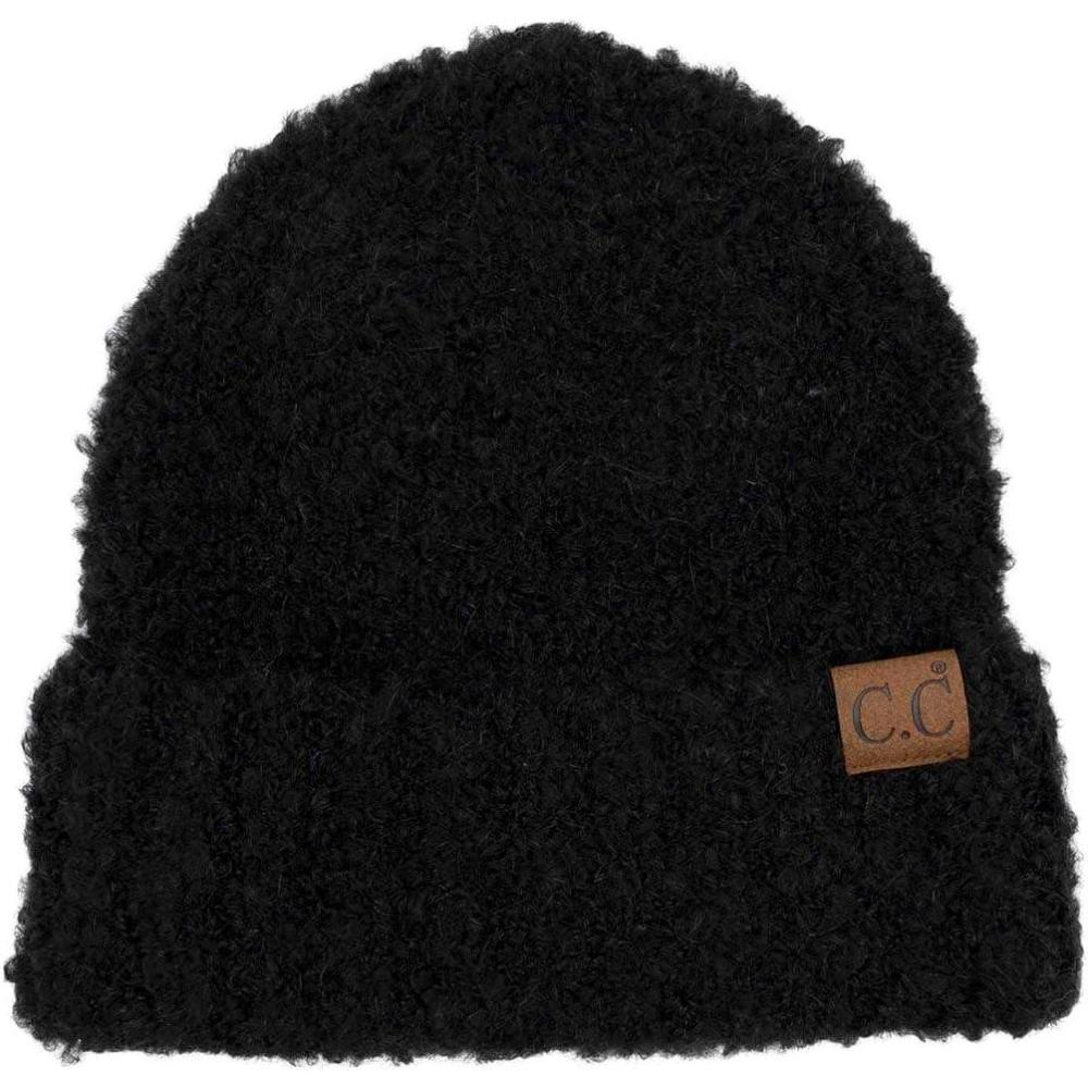 imageCC Unisex Warm Soft Recycled Yarn Skully BeanieBlended Black