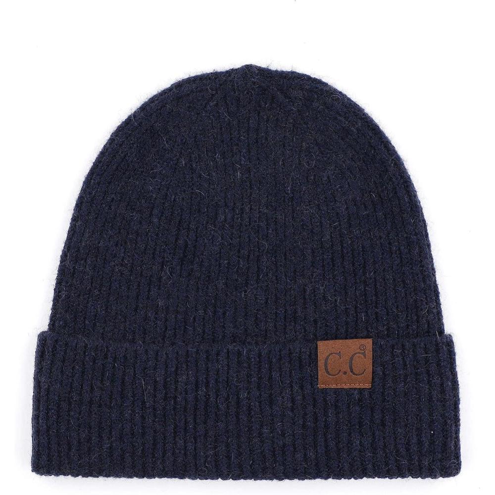 imageCC Unisex Warm Soft Recycled Yarn Skully BeanieRibbed Navy