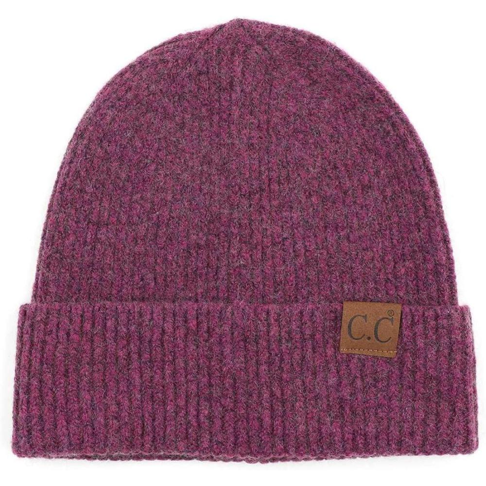 imageCC Unisex Warm Soft Recycled Yarn Skully BeanieRibbed Orchid Flower