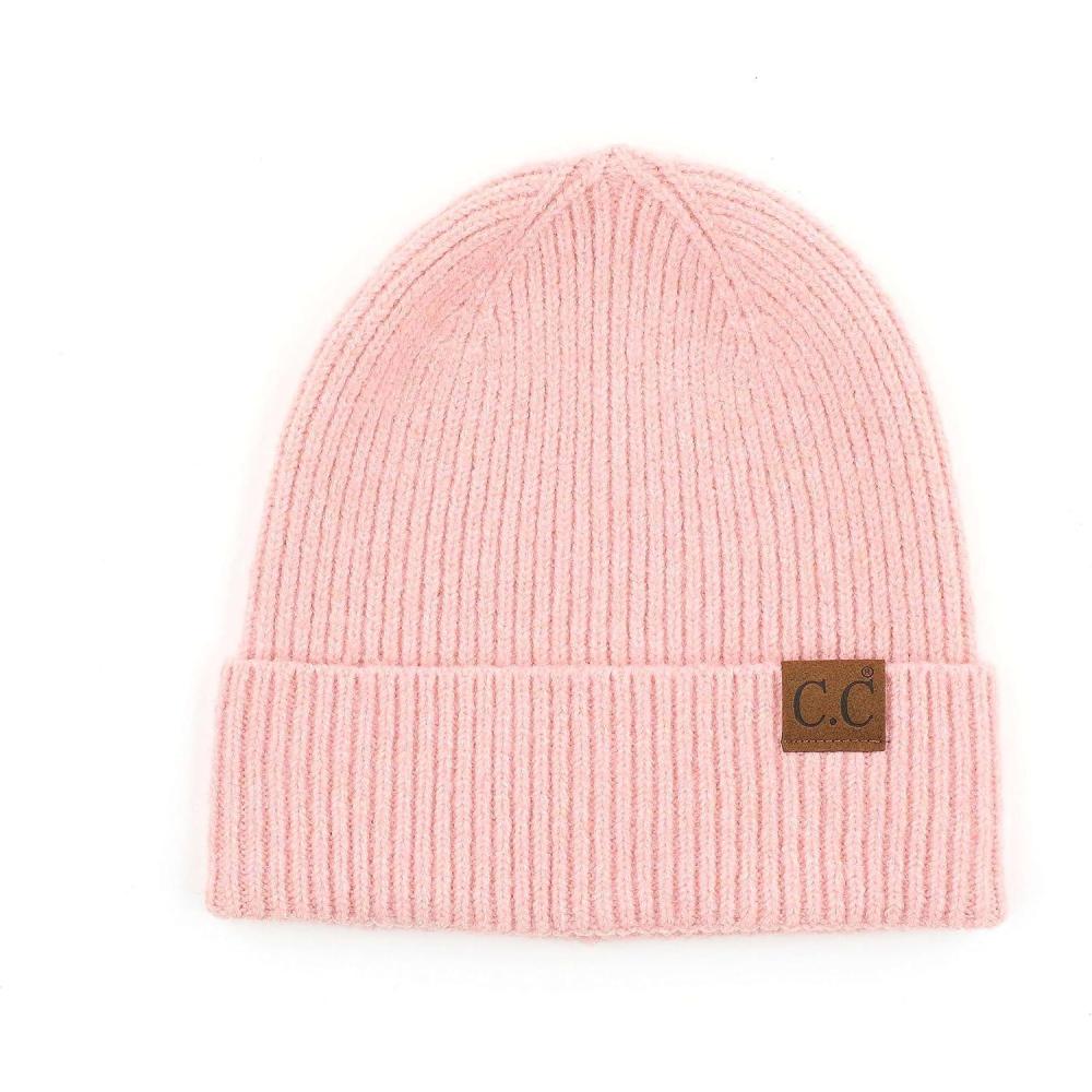 imageCC Unisex Warm Soft Recycled Yarn Skully BeanieRibbed Rose Tan