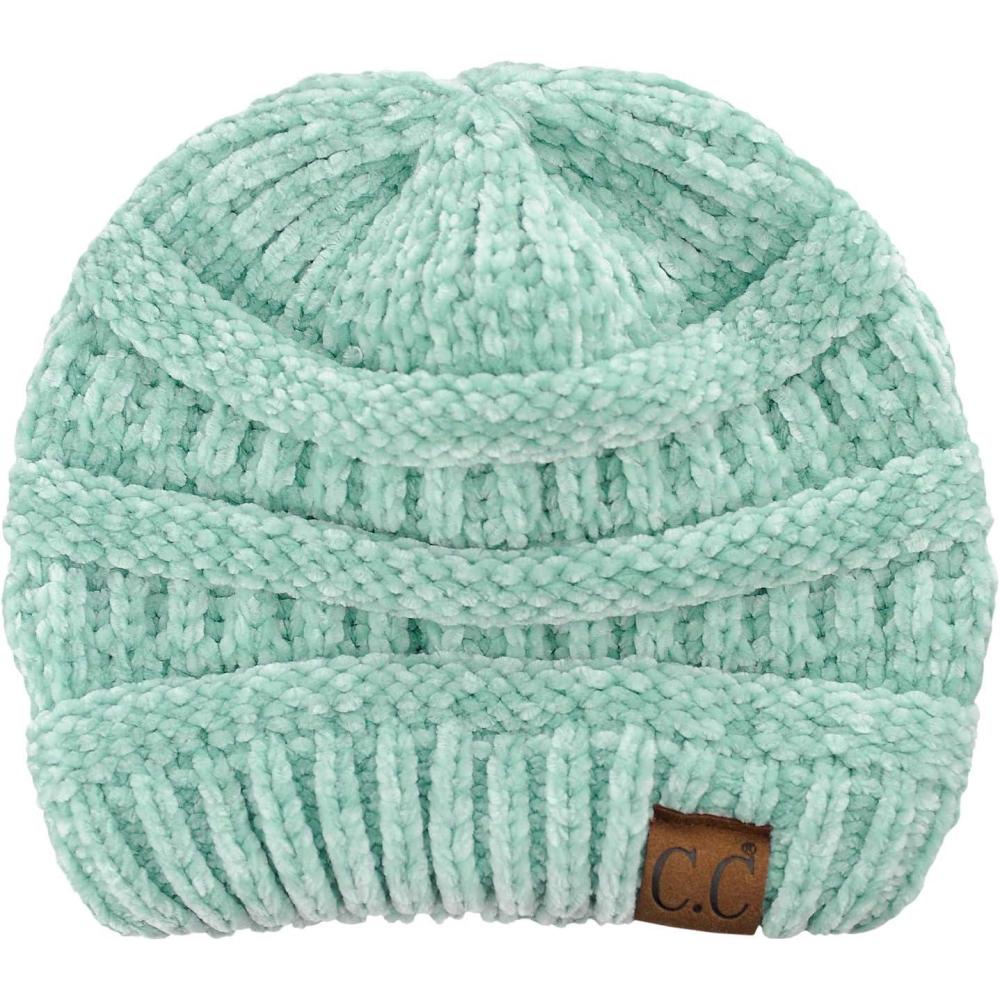 imageCC Womens Chenille Soft Warm Thick Knit Beanie Cap HatMint