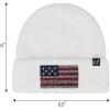 imageCC American Flag Rhinestone Beanie for Women Unisex  Sustainable Recycled Yarn Stretchable Soft Warm Knit Winter Skully HatAmerican Flagwhite