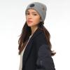 imageCC American Flag Rhinestone Beanie for Women Unisex  Sustainable Recycled Yarn Stretchable Soft Warm Knit Winter Skully HatSmilelt Grey