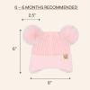 imageCC Baby Double Fur Pom Pom Beanie with Ear Flap for Boys Girls  Comfortable Soft Warm Infant Toddler Baby Knit Skully HatFur  Pink