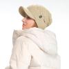imageCC Beanie Fuzzy Fleece Lining Warm Oversized Chunky Soft Stretchy Ribbed Slouchy Knit Hat with Visor BrimBeige